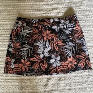 Reel Legends Mini Skirt White Coral Print UV Protective Moisture Wicking